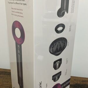 Dyson Hair Dryer with Purple Accents